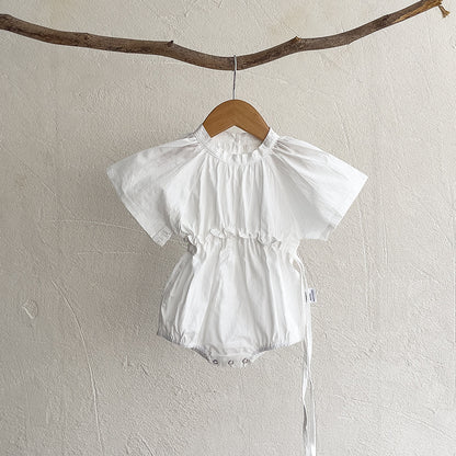 Ruffle Sleeve Summer Romper フリルスリーブ 半袖 ロンパース【mh0012686】