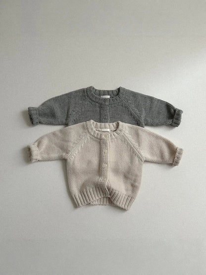 Baby Kids Round Neck Knit Cardigan【mh0014626】