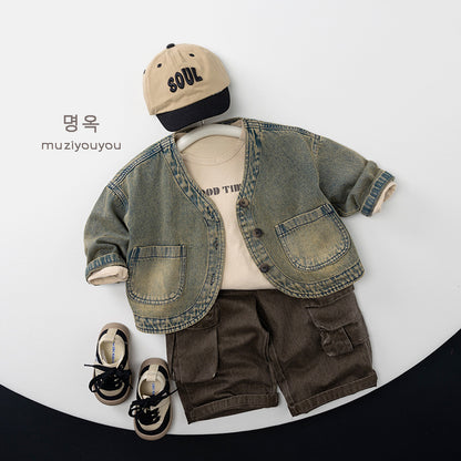 -フラップポケットルーズカーゴパンツ【mh0010875】 - mamahalo shop - ロングパンツ・スウェットパンツ -  べビー服 - 子供服 - 男の子 - 女の子