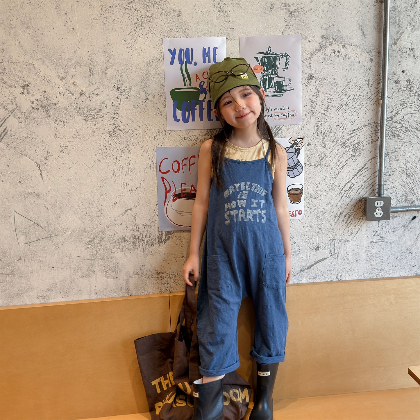 Sling Logo Slouchy Jumpsuit コクーン サロペットパンツ【mh0013442】