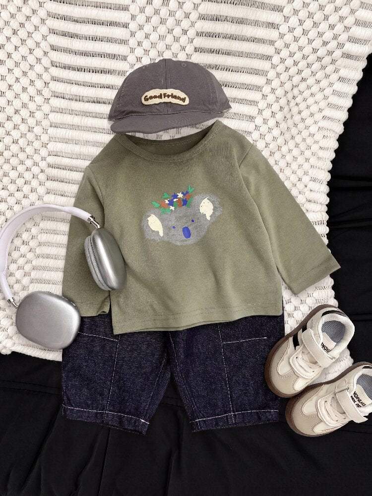 Baby Kids Loose Wide Denim Pants [mh0014009]