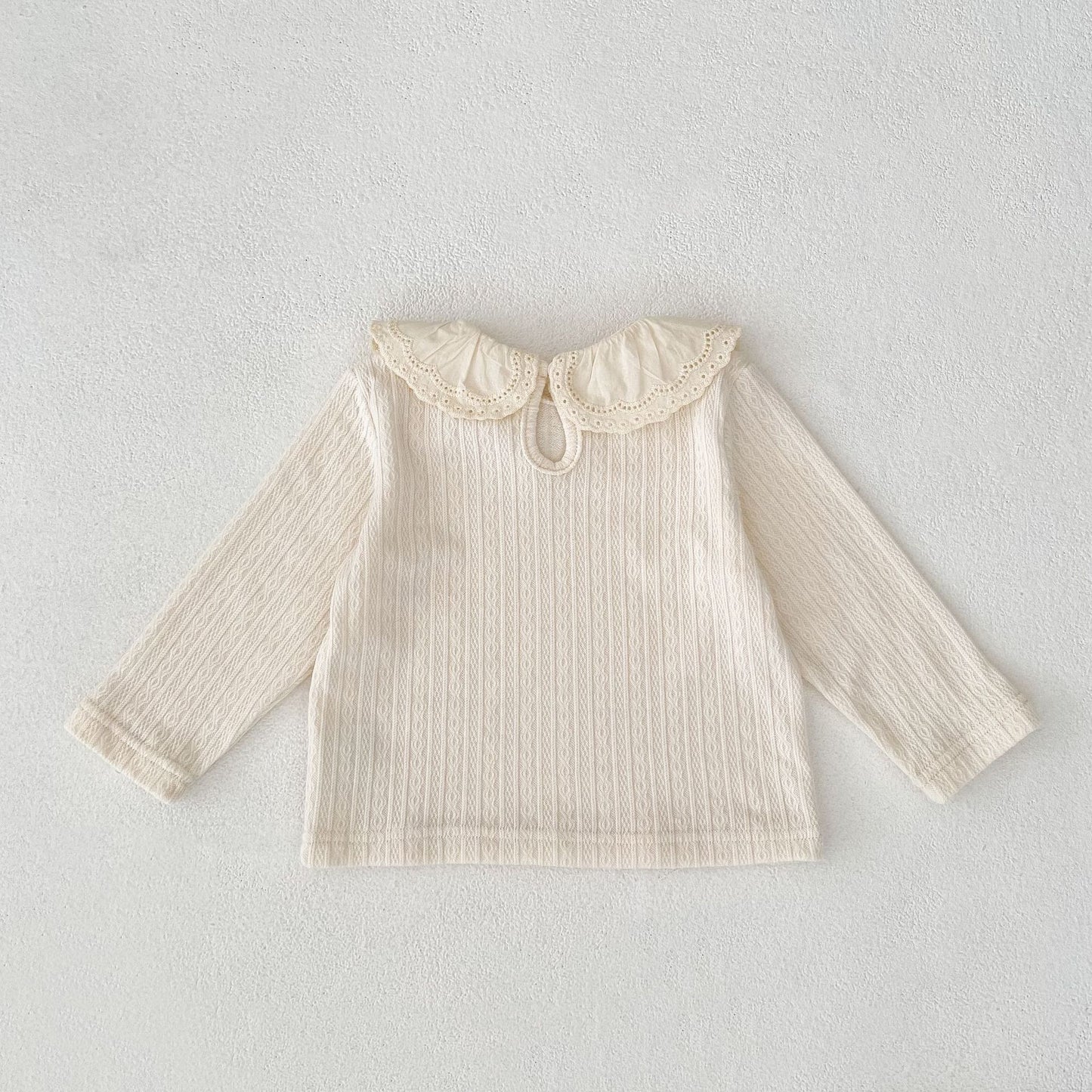 -ビッグフリルレース襟長袖Tシャツ【mh0010855】 - mamahalo shop - 長袖Tシャツ -  べビー服 - 子供服 - 男の子 - 女の子