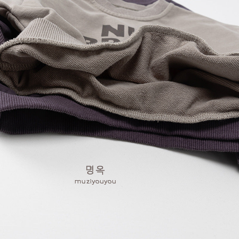 -ロゴプリントスウェットシャツ【mh0010858】 - mamahalo shop - トレーナー・フーディ -  べビー服 - 子供服 - 男の子 - 女の子