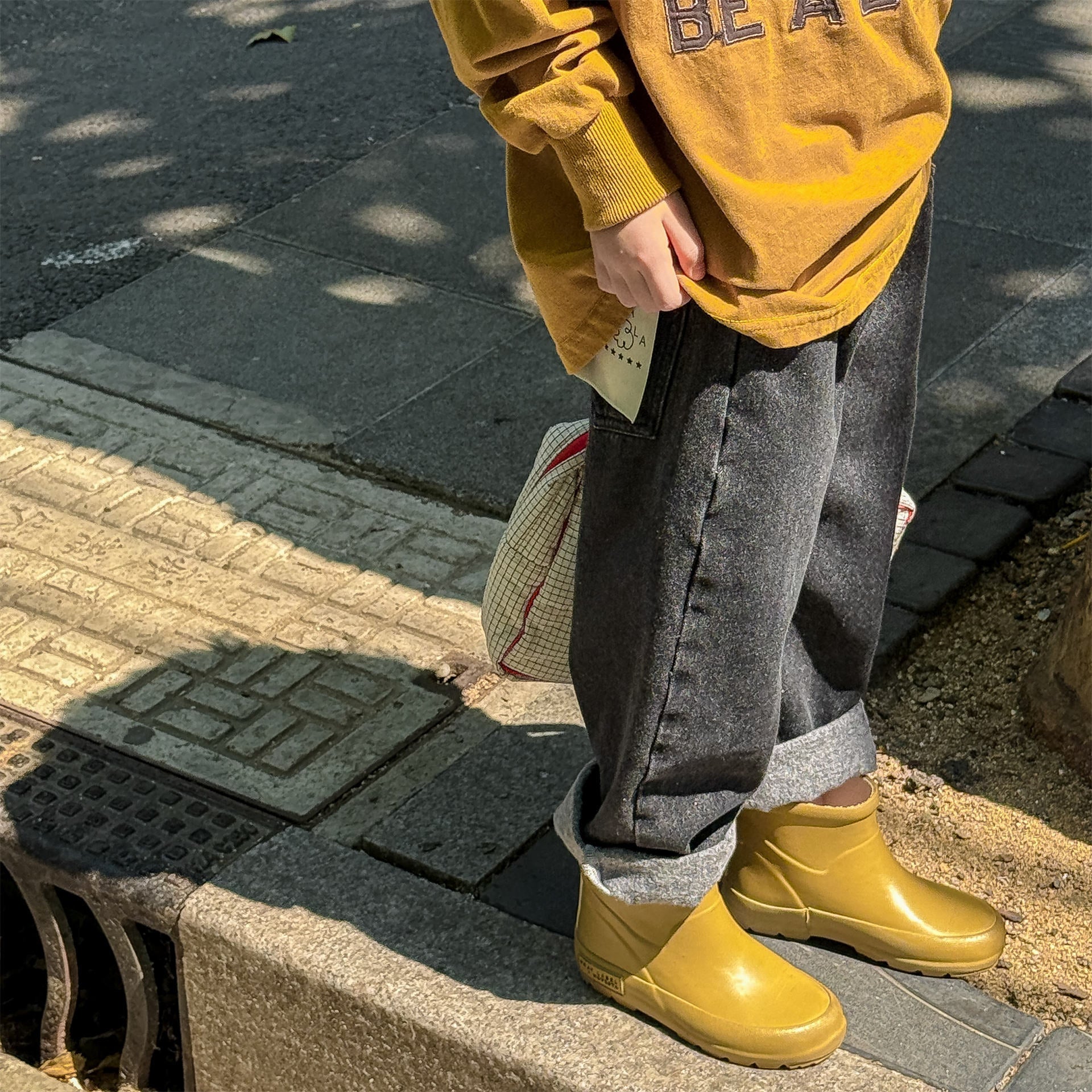 -キャラクタープリントポケットデニムパンツ ワイドパンツ【mh0010808】 - mamahalo shop - デニムパンツ -  べビー服 - 子供服 - 男の子 - 女の子