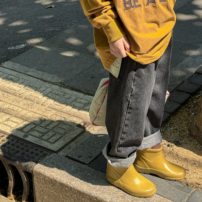 -キャラクタープリントポケットデニムパンツ ワイドパンツ【mh0010808】 - mamahalo shop - デニムパンツ -  べビー服 - 子供服 - 男の子 - 女の子