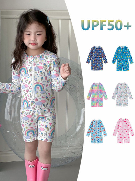 Long Sleeve UV Protection One-piece Swimsuit [mh0012580]