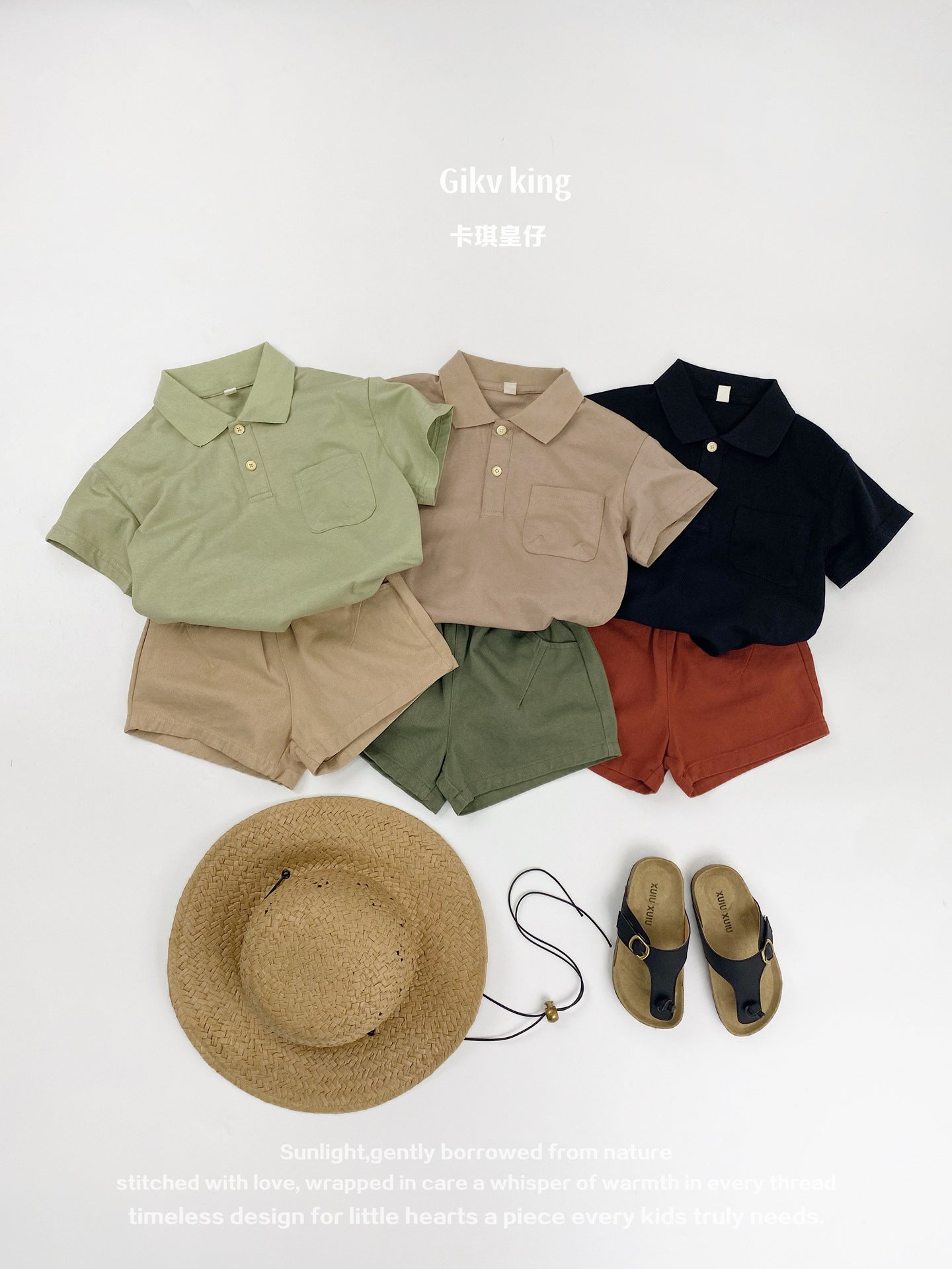 Elastic Waist Solid Casual Shorts 無地 シンプル ショートパンツ【mh0012827】