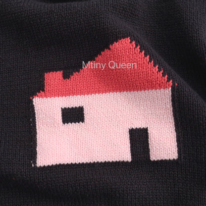 House Jacquard Cotton Knit Vest [mh0012508]