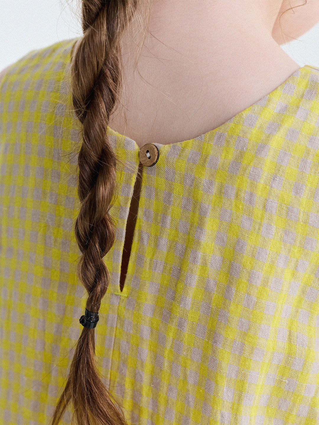 Gingham Plaid Linen Sundress チェック ノースリーブワンピース【mh0013186】