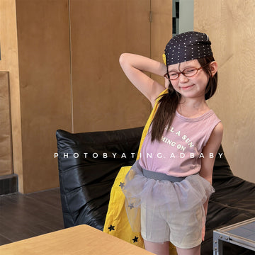 American Casual Style Logo Print Sleeveless Tank Top [mh0013713]