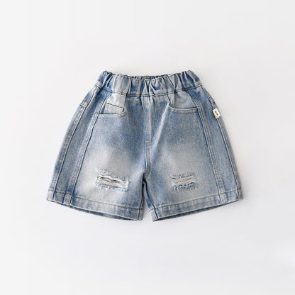 Vintage Distressed Denim Shorts [mh0012853]
