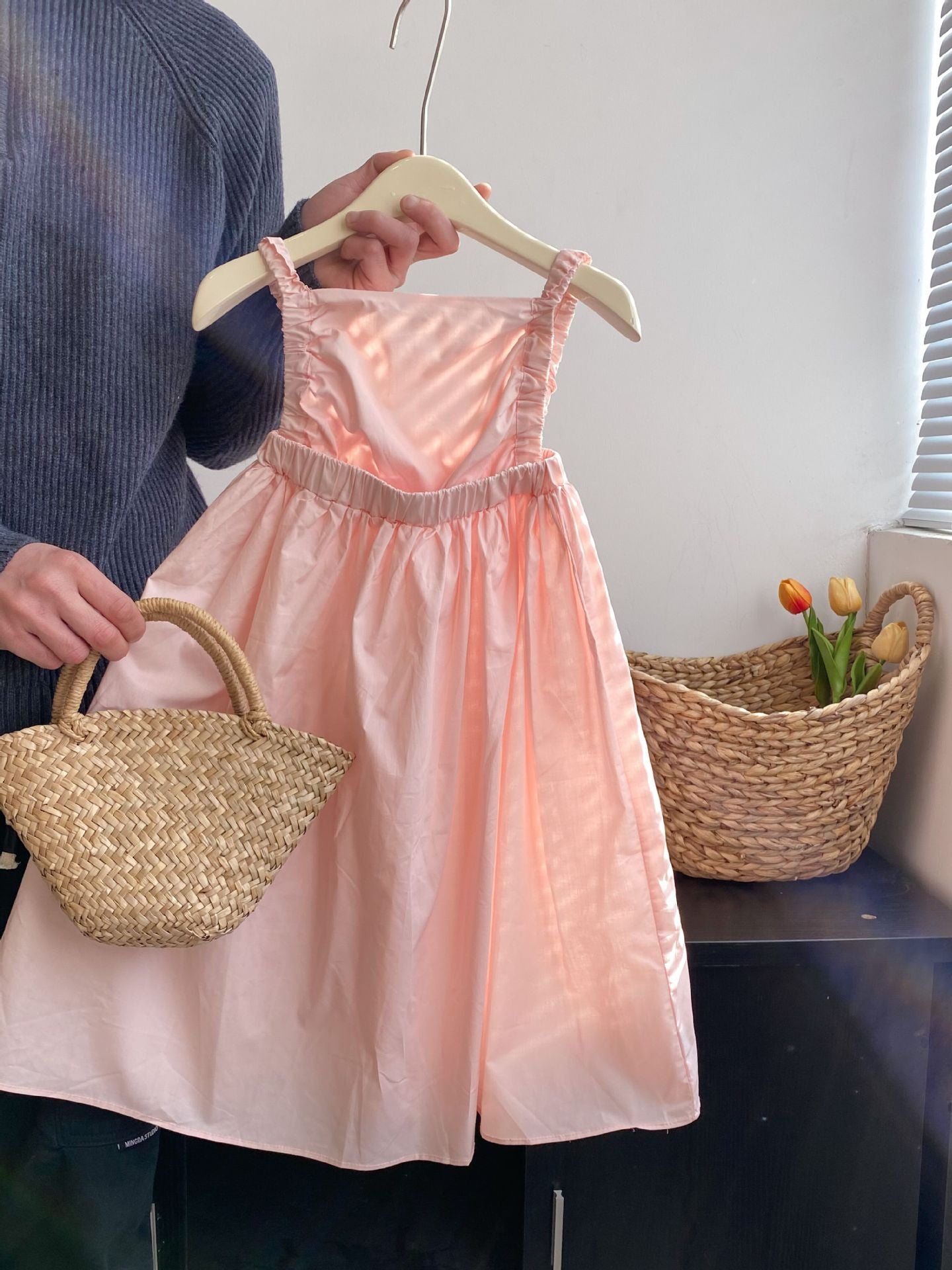 -キッズワンピース キャミソールドレスワンピース ピンク【mh0005853】 - mamahalo shop - ノースリーブワンピース -  べビー服 - 子供服 - 男の子 - 女の子