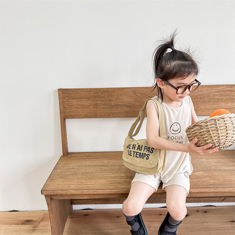 Kids' Smile Print Tank Top & Shorts Set [mh0001805]