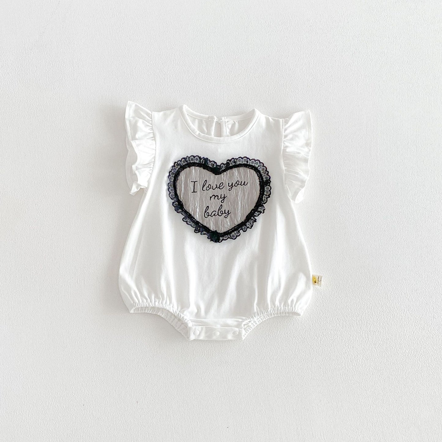 Heart Flutter Romper ハート レース 半袖ロンパース【mh0013428】
