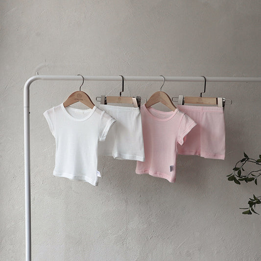 Mesh Cotton Short Set Short-Sleeved Pajama Set [mh0012607]