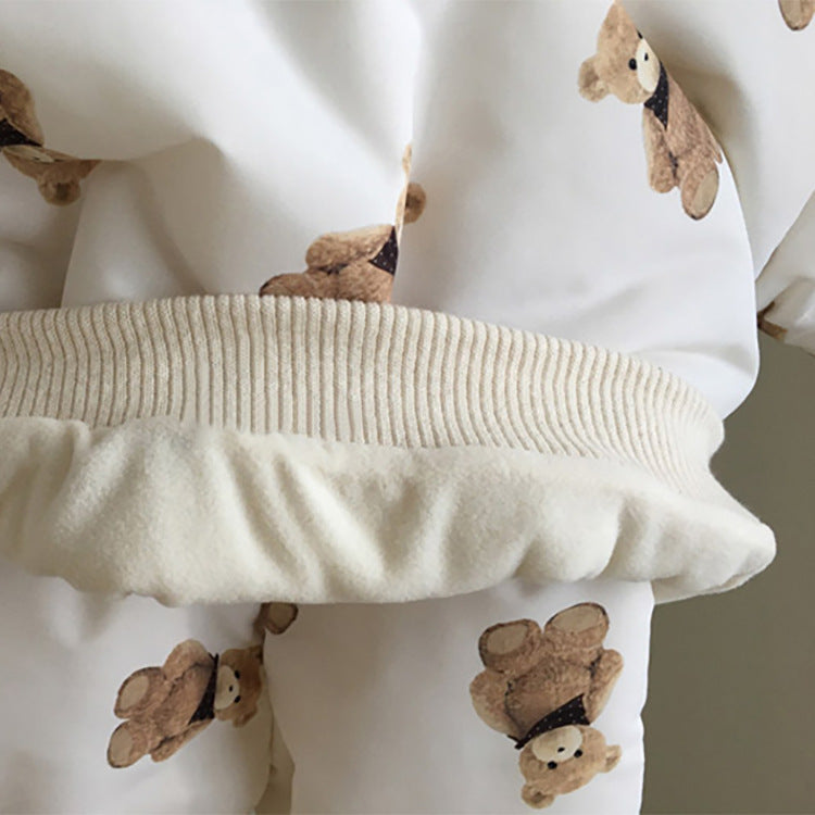 Bear Print Padded Top & Pants Set クマ柄 中綿トップス パンツセット【mh0012640】