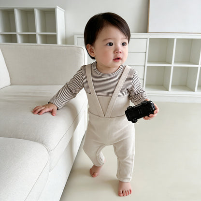 Strap High Waist Baby Jumpsuit ベビー サロペット ロンパース【mh0012497】