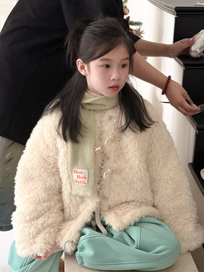 フリースダッフルジャケット ファーフリース トグルボタン アウター【mh0011865】