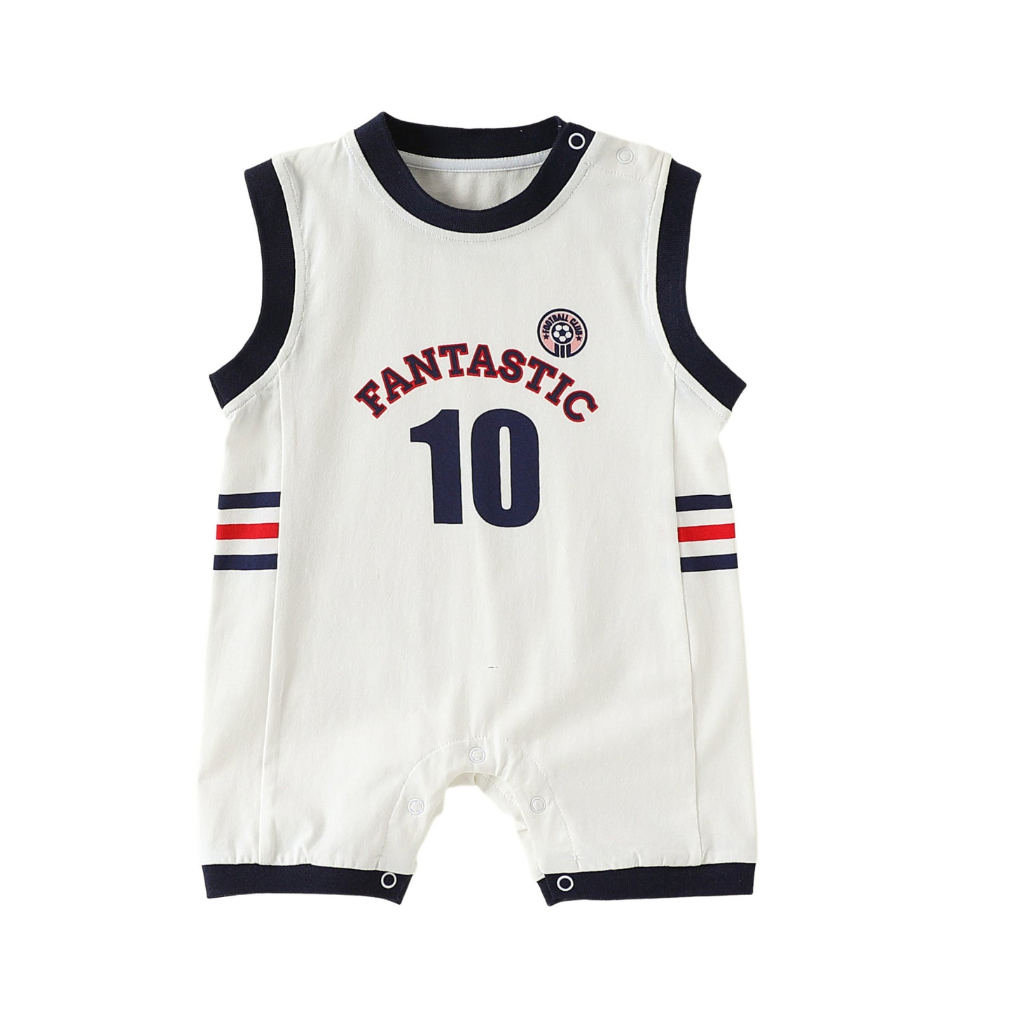 Sleeveless Athletic Bear Romper ナンバリング ノースリーブロンパース【mh0013505】