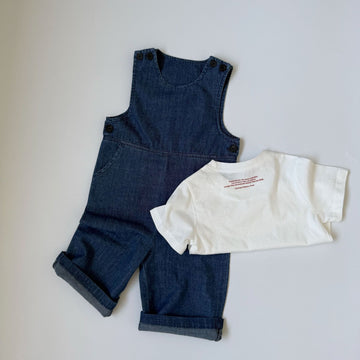 Denim Shoulder Button Jumpsuit [mh0013649]