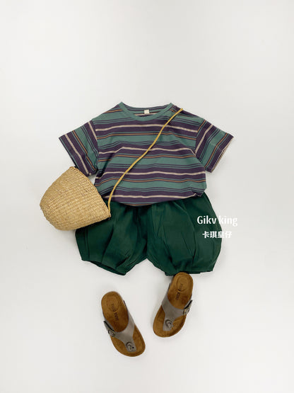 Elastic Waistband Cotton Bloomers 無地 バルーンショートパンツ【mh0012844】