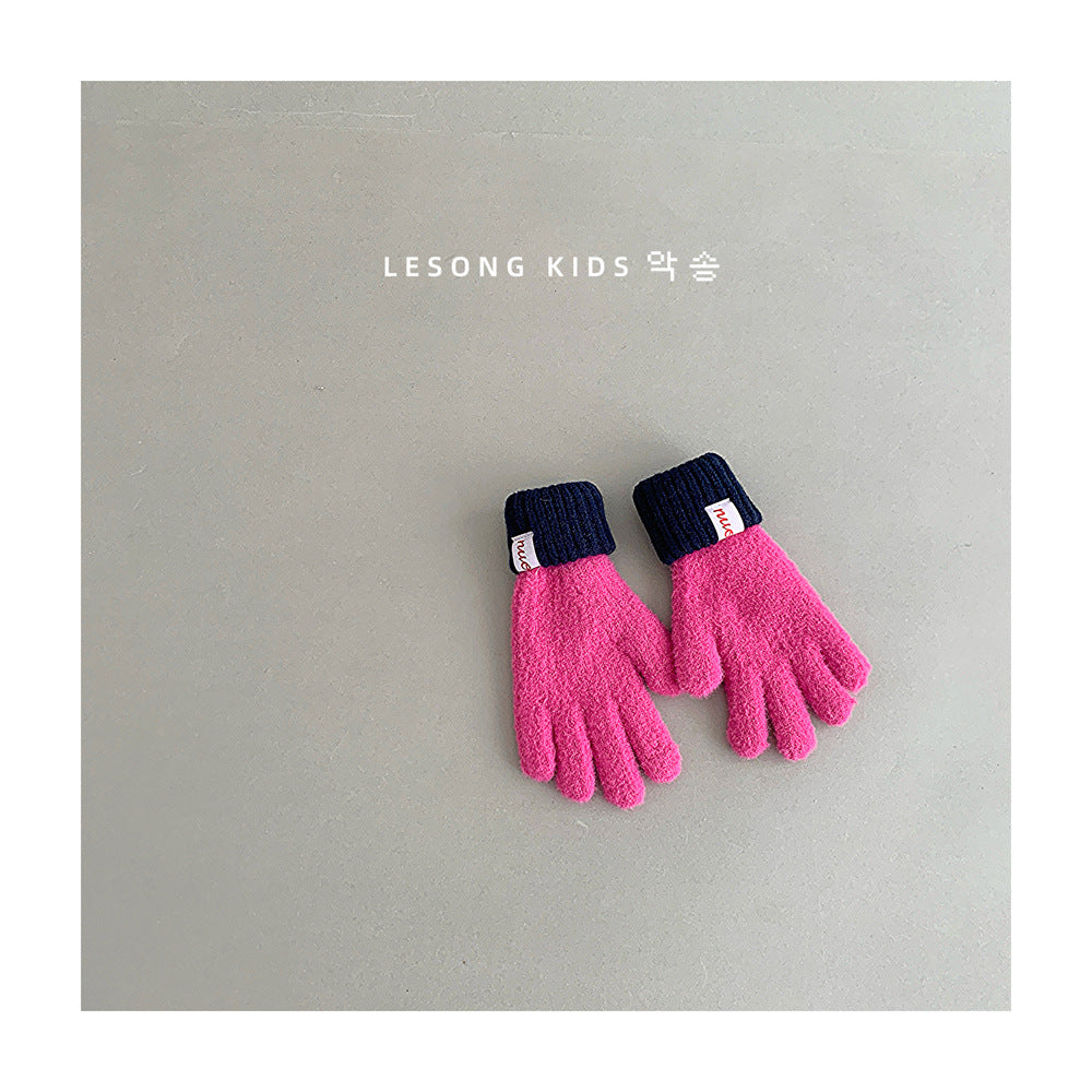 キッズ手袋 ミトン バイカラー カラフル グローブ【mh0011809】