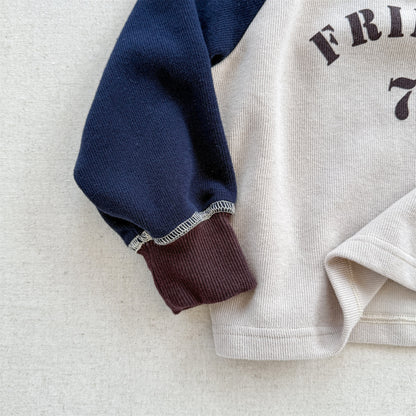 -ロゴプリント長袖スウェット ラグランTシャツ【mh0010812】 - mamahalo shop - 長袖Tシャツ -  べビー服 - 子供服 - 男の子 - 女の子