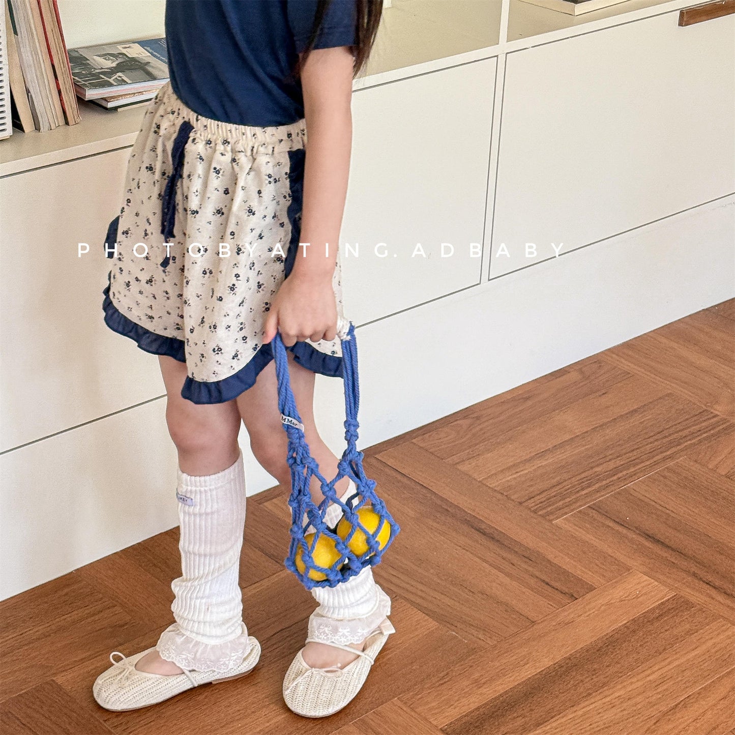 Flower Print Ruffle Cotton Shorts 花柄 コットン ショートパンツ【mh0012655】