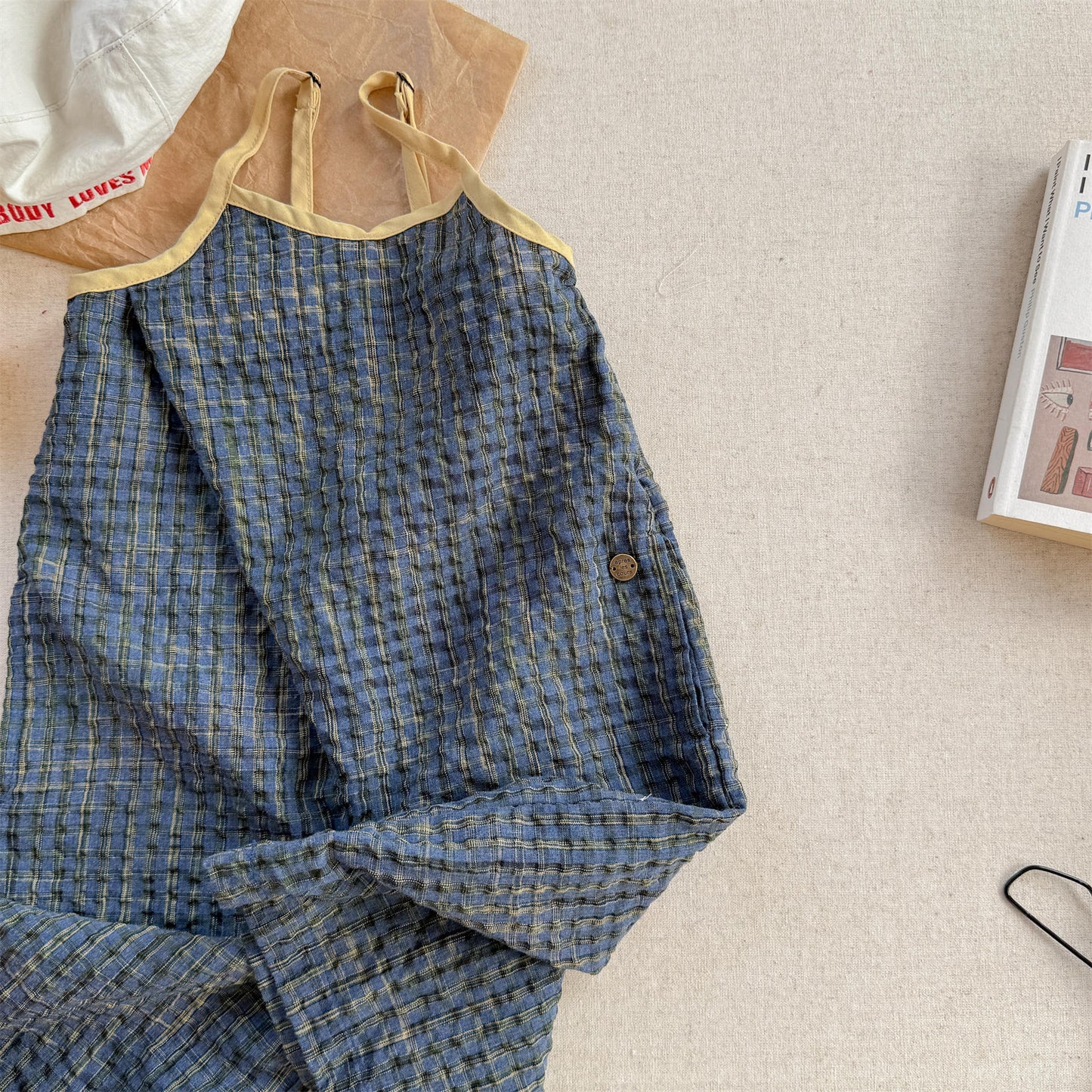 Gingham Check Cami Jumpsuit ギンガムチェック キャミソール オールインワン【mh0012654】