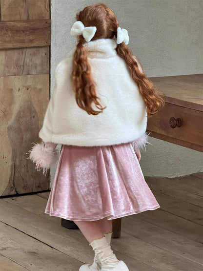 Boa cape, fur bolero, eco-fur party poncho [mh0011753]
