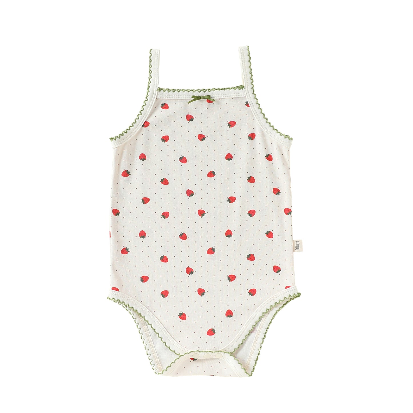 Printed Camisole Romper チェリー ストロベリー キャミソールロンパース【mh0013025】