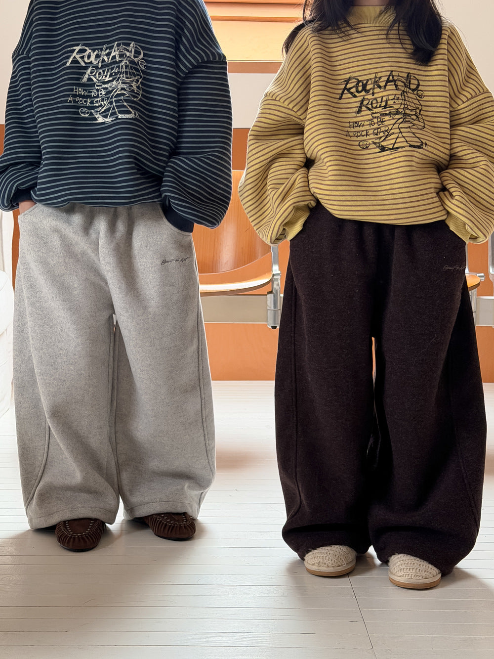 スウェットパンツ 厚手 ワイドルーズロングパンツ【mh0011877】