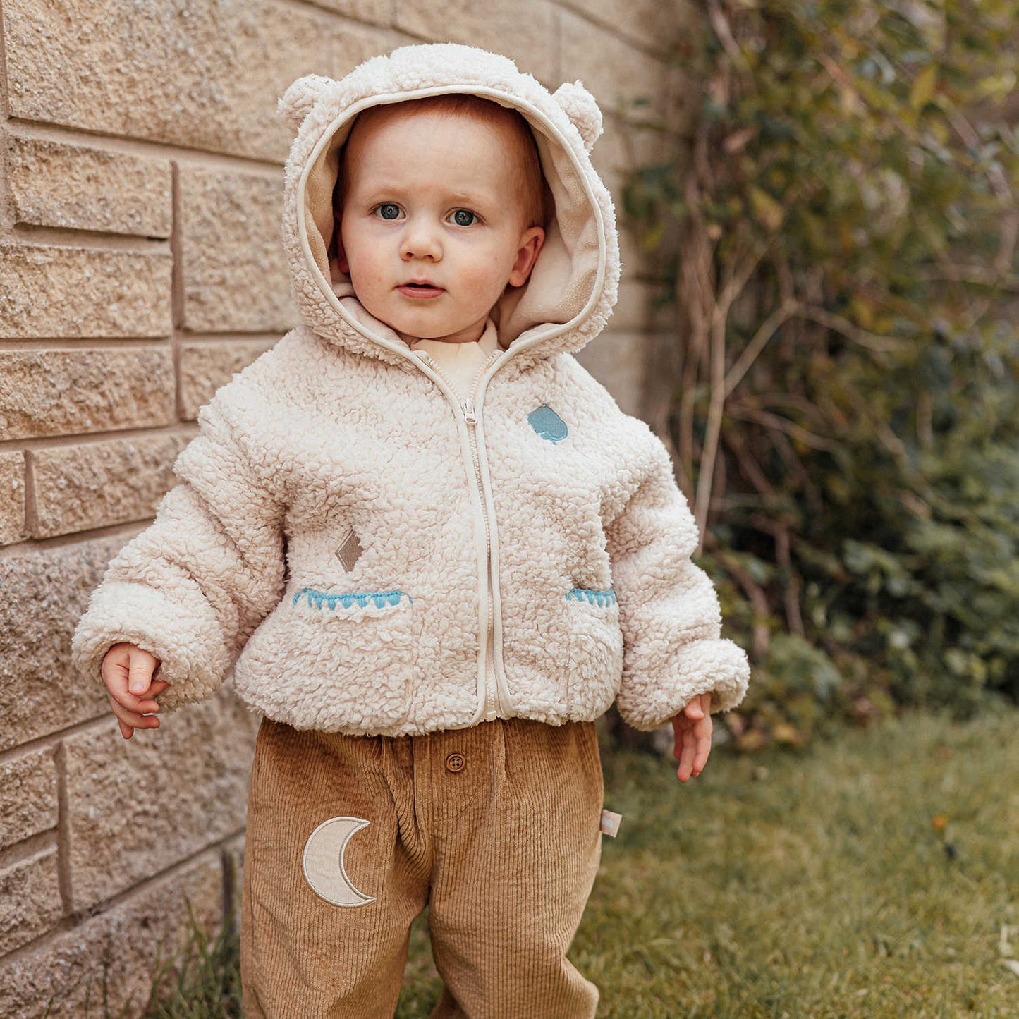 長袖ジャケット ボア素材 クマ耳フード ジップアップ アウター ブルゾン【mh0011646】