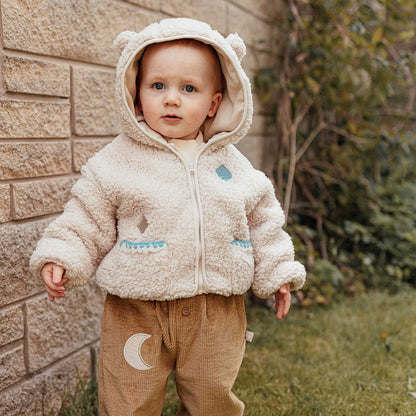 長袖ジャケット ボア素材 クマ耳フード ジップアップ アウター ブルゾン【mh0011646】