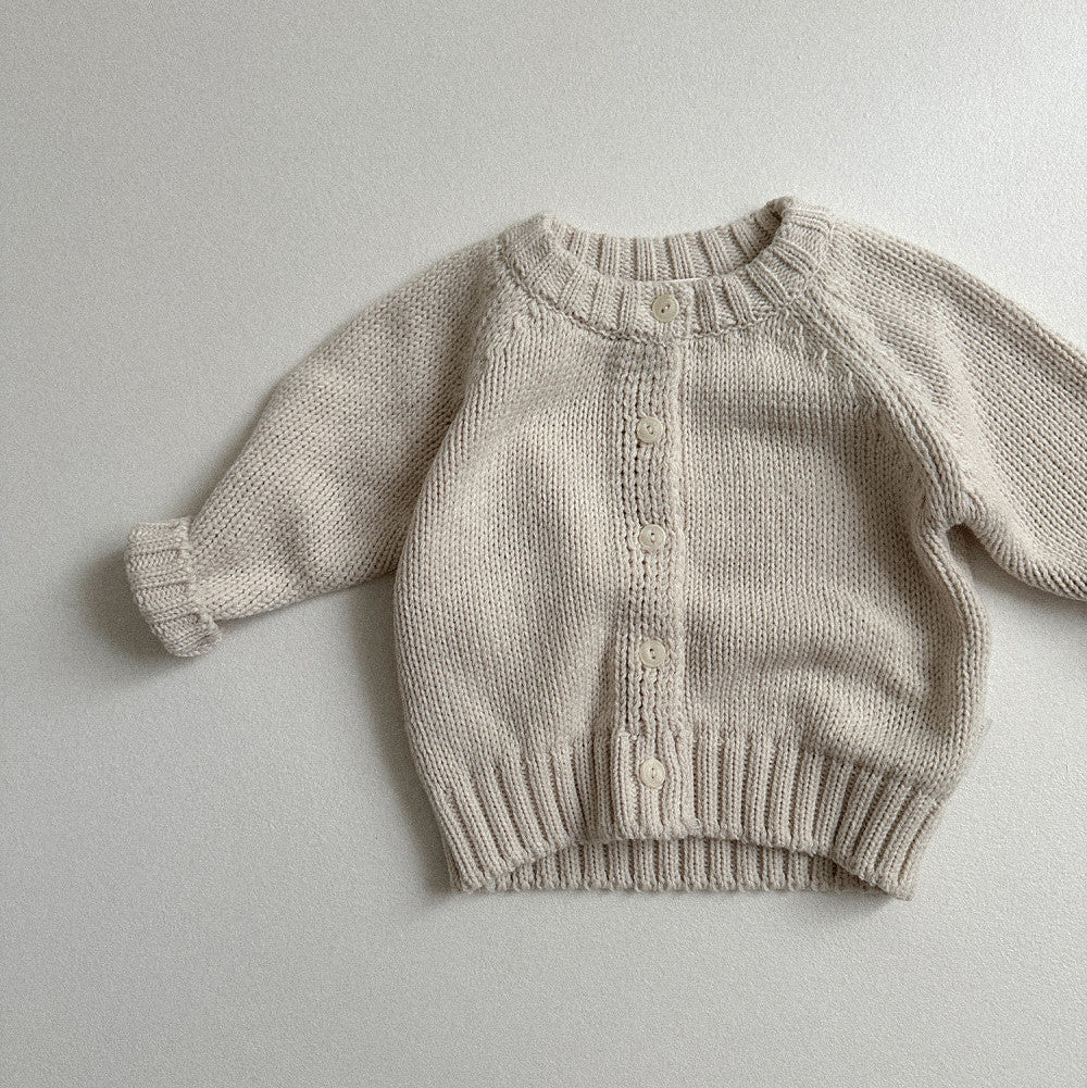 Baby Kids Round Neck Knit Cardigan【mh0014626】