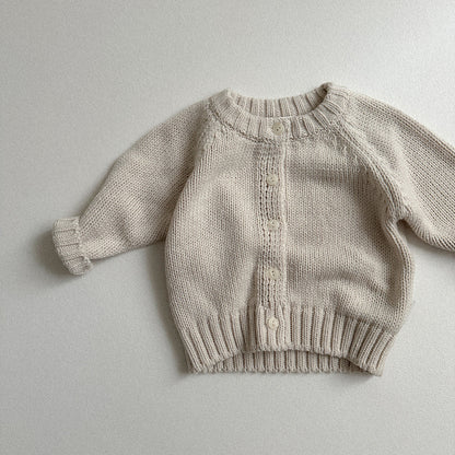 Baby Kids Round Neck Knit Cardigan【mh0014626】
