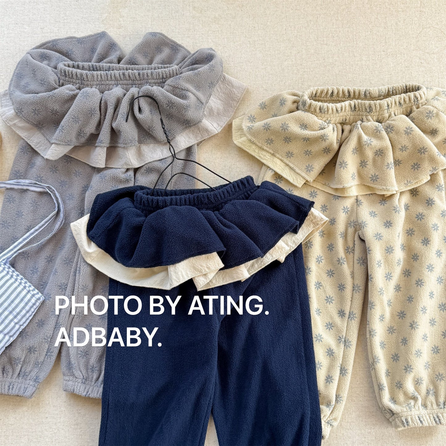 -ビッグフリルスカート付きボアパンツ フリースパンツ【mh0010817】 - mamahalo shop - ロングパンツ・スウェットパンツ -  べビー服 - 子供服 - 男の子 - 女の子