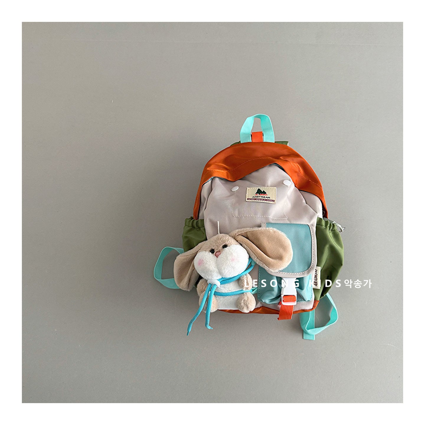 ベビーキッズリュック バックパック カラーブロック 鞄 バッグ【mh0011822】