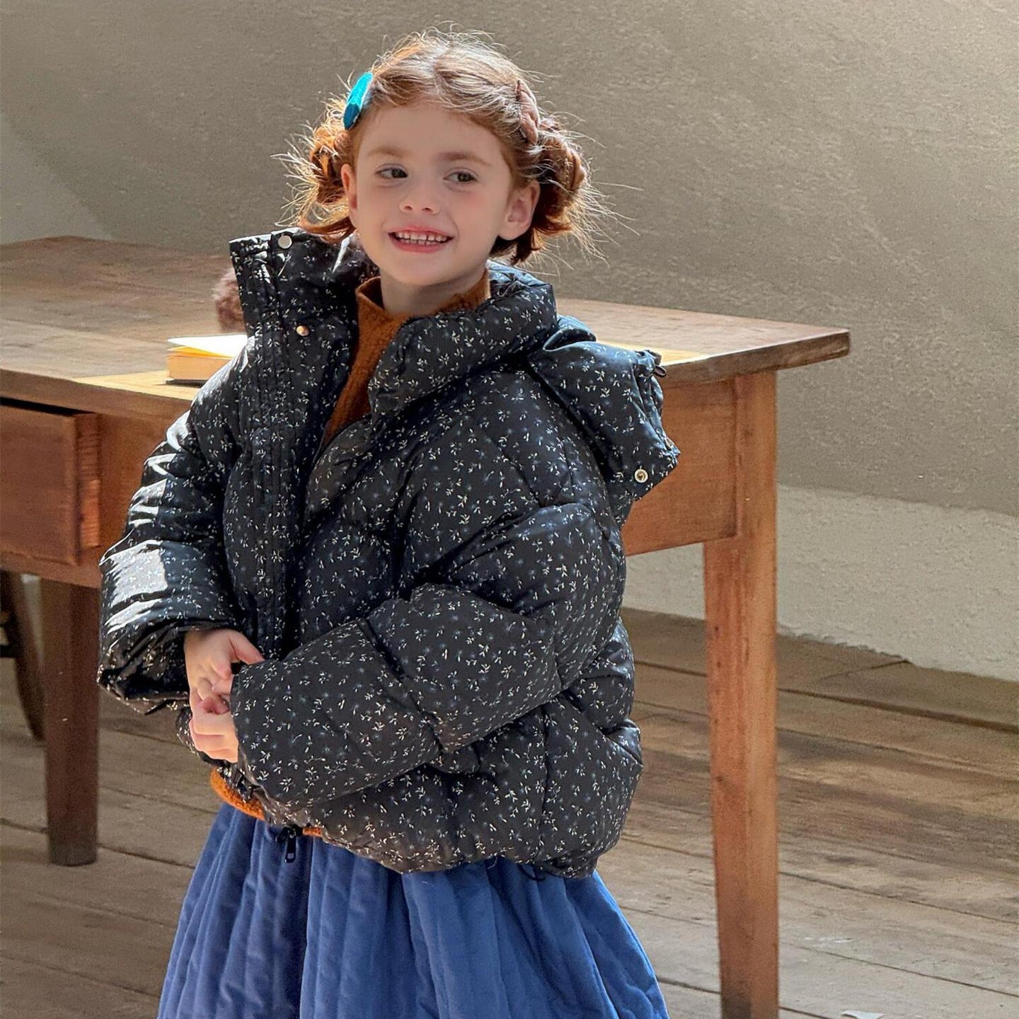 ダウンジャケット フラワープリント アウター【mh0011763】