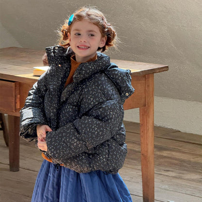 ダウンジャケット フラワープリント アウター【mh0011763】