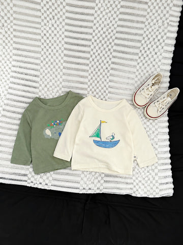Baby Kids Cotton Printed Long Sleeve T-Shirt [mh0013994]