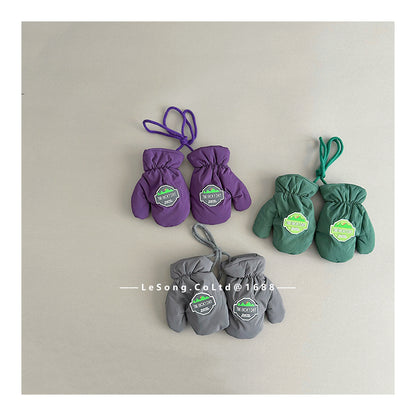 キッズ手袋 ミトン 指なし スキー グローブ【mh0011821】