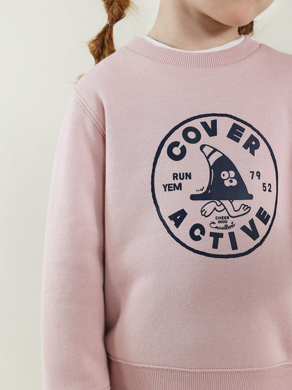 -長袖スウェットシャツ 裏起毛 プリント クルーネック 暖か【mh0011342】 - mamahalo shop - 長袖Tシャツ -  べビー服 - 子供服 - 男の子 - 女の子