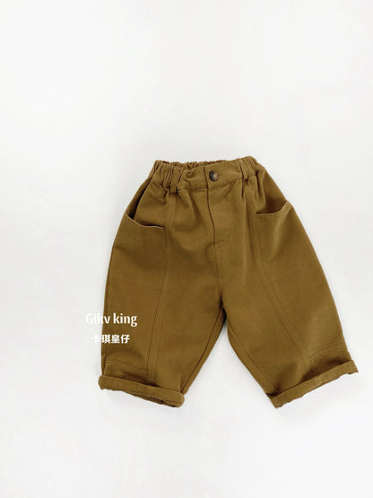 Woven Elastic Waist Tapered Pants Simple Tapered Pants [mh0012569]