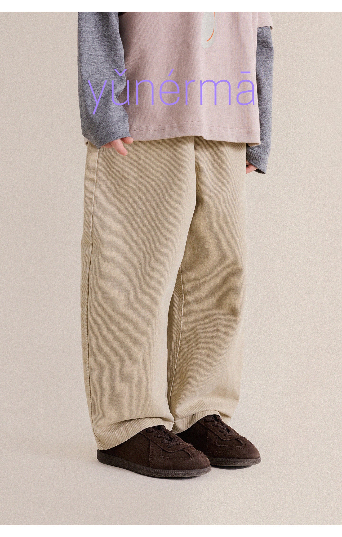 Kids' / Junior Wide-Leg Straight Pants [mh0013979]