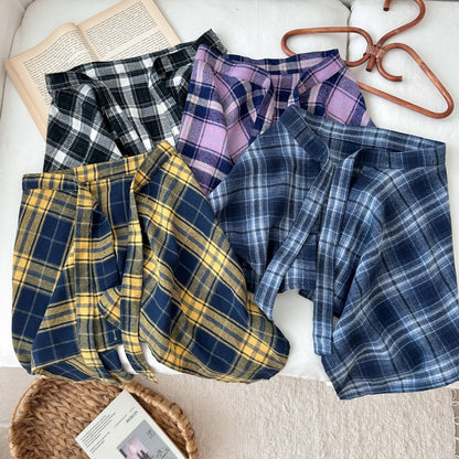 -チェックエプロンスタイル巻きスカート【mh0010769】 - mamahalo shop - スカート -  べビー服 - 子供服 - 男の子 - 女の子