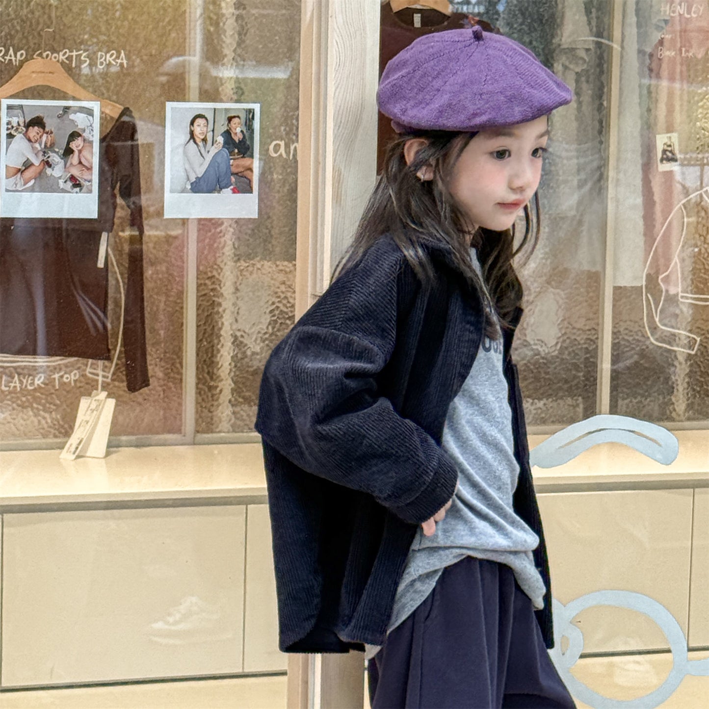 -コーデュロイシャツジャケット シャツコート【mh0010804】 - mamahalo shop - 長袖シャツ・ブラウス -  べビー服 - 子供服 - 男の子 - 女の子