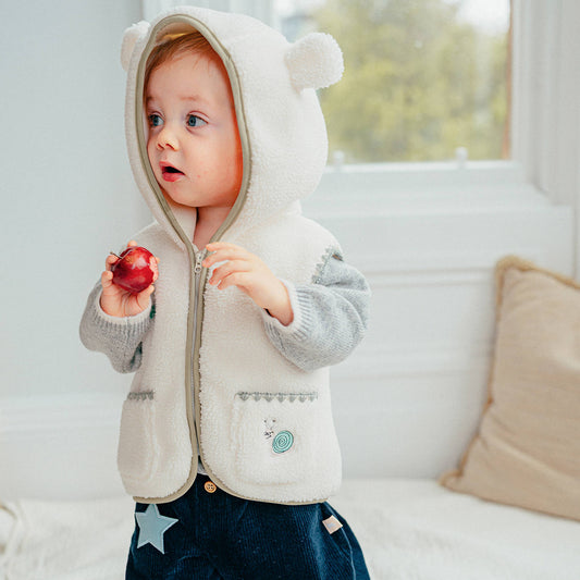 ベスト ボア素材 クマ耳フード ジップアップ アウター ベスト【mh0011641】