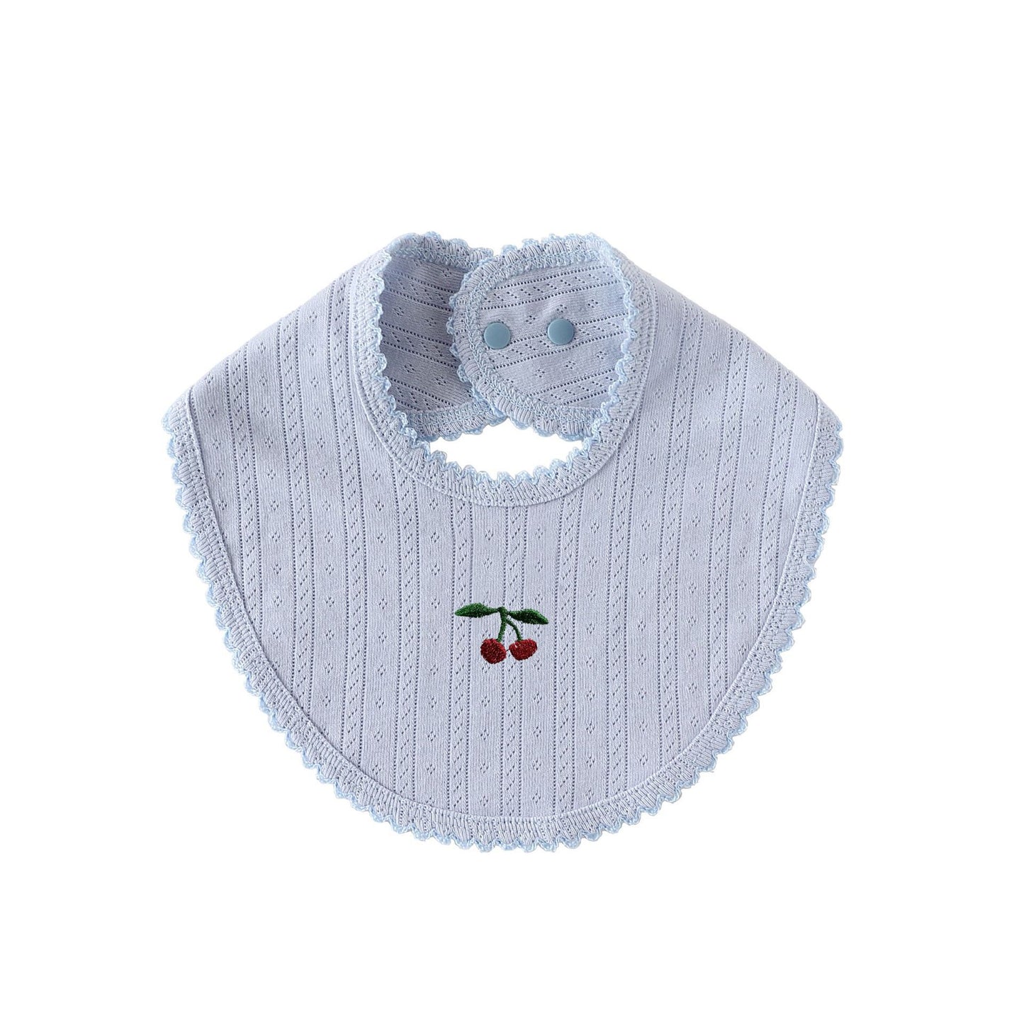 長袖ロンパース コットン フリル 刺繍 リブ カバーオール【mh0011699】