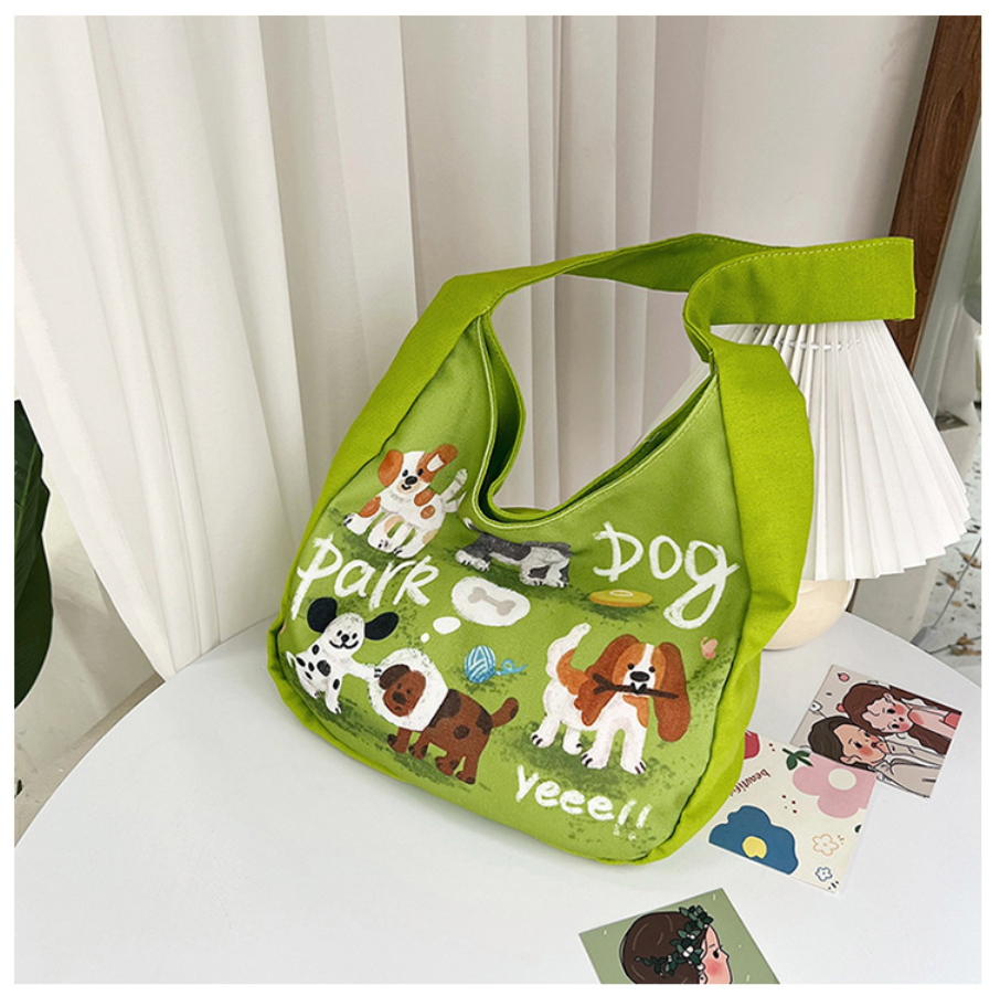 Graphic Dog Canvas Tote キャンバス トートバッグ【mh0013013】